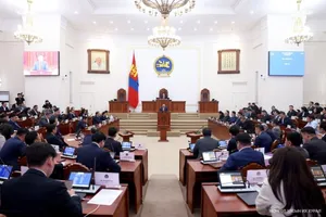 Улсын Их Хурлын дарга Д.Амарбаясгалан Монгол Улсын 34 дэх Ерөнхий сайд Г.Занданшатарт амжилт хүсэж, үг хэллээ